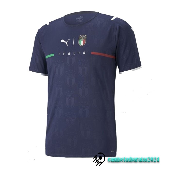 Replicas Camiseta Portero Italia 2021 Azul