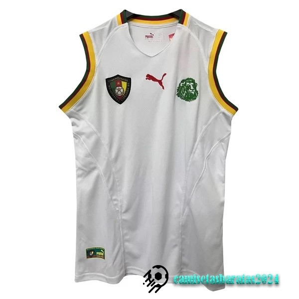 Replicas Camiseta Sin Mangas Camerún Retro 2002 Blanco