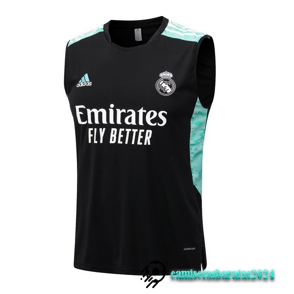 Replicas Camiseta Sin Mangas Real Madrid 2022 2023 Negro Verde