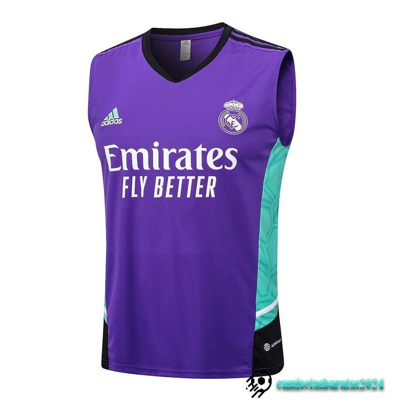 Replicas Camiseta Sin Mangas Real Madrid 2023 2024 Purpura Verde