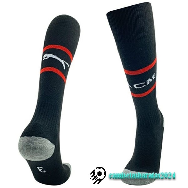 Replicas Casa Calcetines AC Milan 2023 2024 Negro