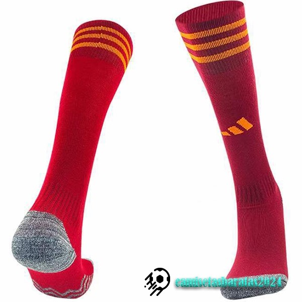 Replicas Casa Calcetines As Roma 2023 2024 Rojo