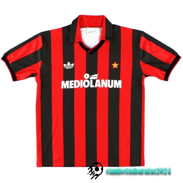 Replicas Casa Camiseta AC Milan Retro 1991 1992 Rojo