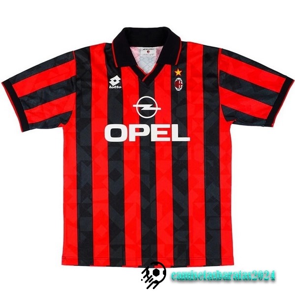 Replicas Casa Camiseta AC Milan Retro 1995 1996 Rojo