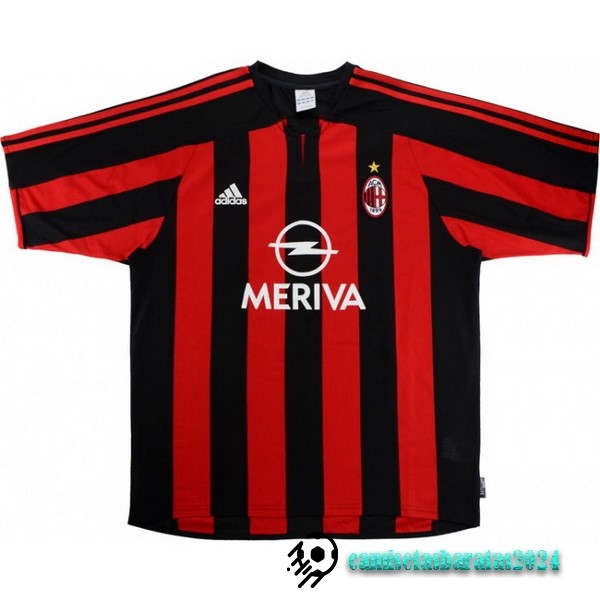 Replicas Casa Camiseta AC Milan Retro 2003 2004 Rojo
