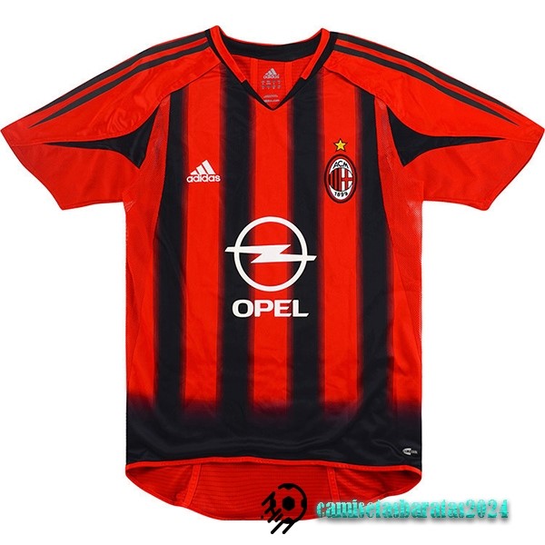 Replicas Casa Camiseta AC Milan Retro 2004 2005 Rojo