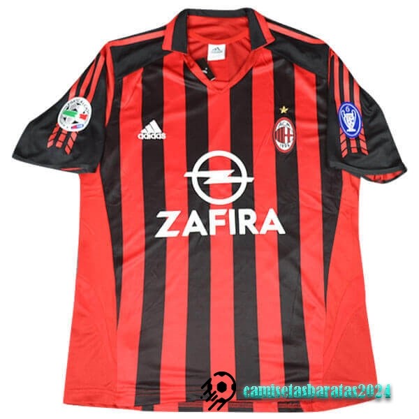 Replicas Casa Camiseta AC Milan Retro 2005 2006 Rojo