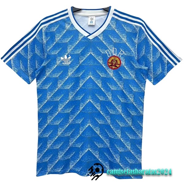 Replicas Casa Camiseta Alemania Retro 1988 Azul