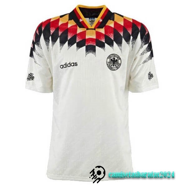 Replicas Casa Camiseta Alemania Retro 1994 Blanco