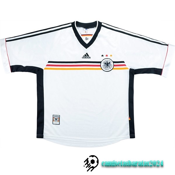 Replicas Casa Camiseta Alemania Retro 1998 Blanco