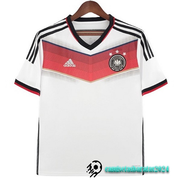 Replicas Casa Camiseta Alemania Retro 2014 Blanco