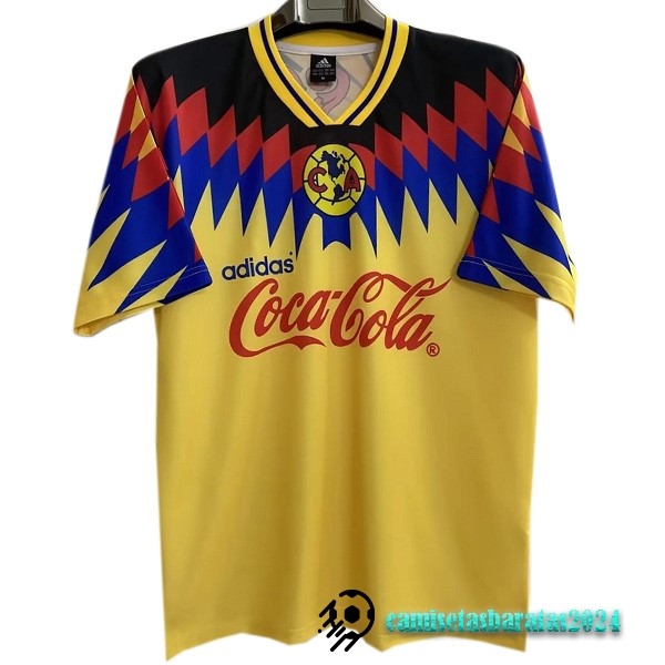 Replicas Casa Camiseta América Retro 1995 Amarillo