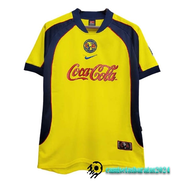 Replicas Casa Camiseta América Retro 2001 2002 Amarillo