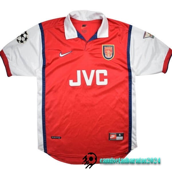 Replicas Casa Camiseta Arsenal Retro 1998 1999 Rojo