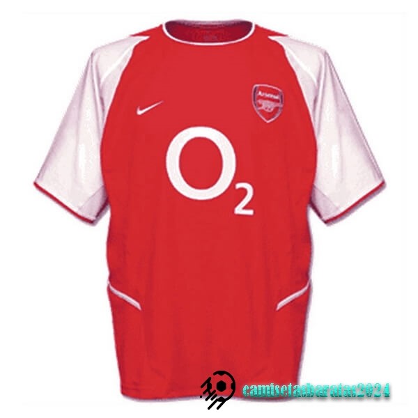 Replicas Casa Camiseta Arsenal Retro 2002 2003 Rojo