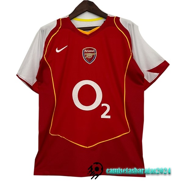 Replicas Casa Camiseta Arsenal Retro 2004 2005 Rojo