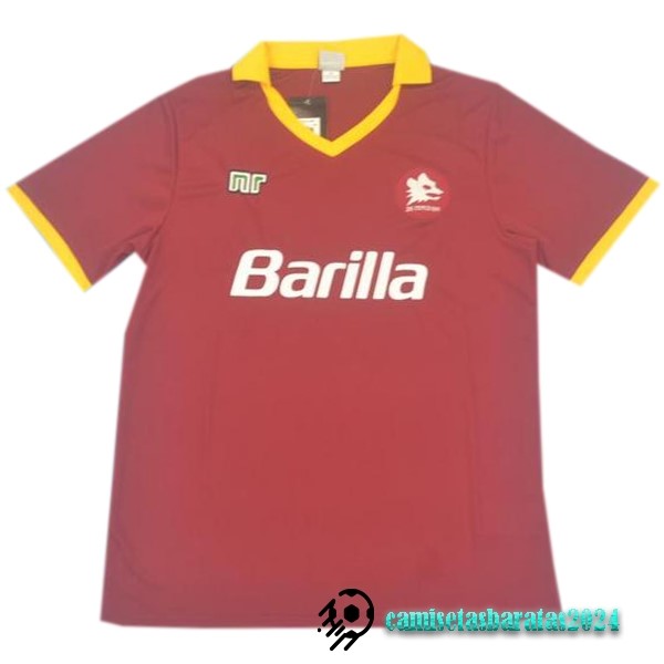 Replicas Casa Camiseta As Roma Retro 1989 1990 Rojo