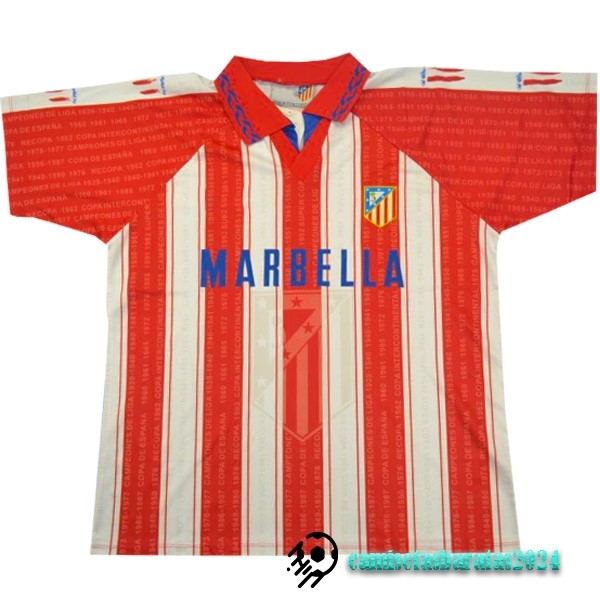 Replicas Casa Camiseta Atlético Madrid Retro 1995 1996 Rojo