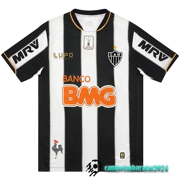 Replicas Casa Camiseta Atlético Mineiro Retro 2013 Negro Blanco