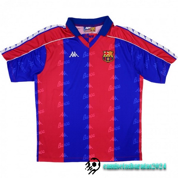 Replicas Casa Camiseta Barcelona Retro 1992 1995 Azul Rojo