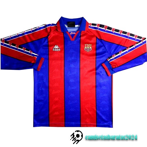 Replicas Casa Camiseta Barcelona Retro 1996 1997 Azul Rojo