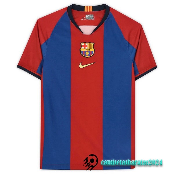 Replicas Casa Camiseta Barcelona Retro 1998 1999 Azul Rojo