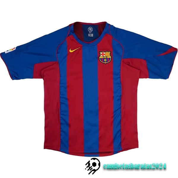 Replicas Casa Camiseta Barcelona Retro 2004 2005 Azul Rojo