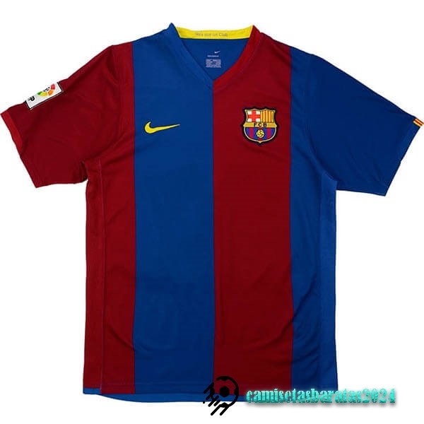 Replicas Casa Camiseta Barcelona Retro 2006 2007 Azul Rojo