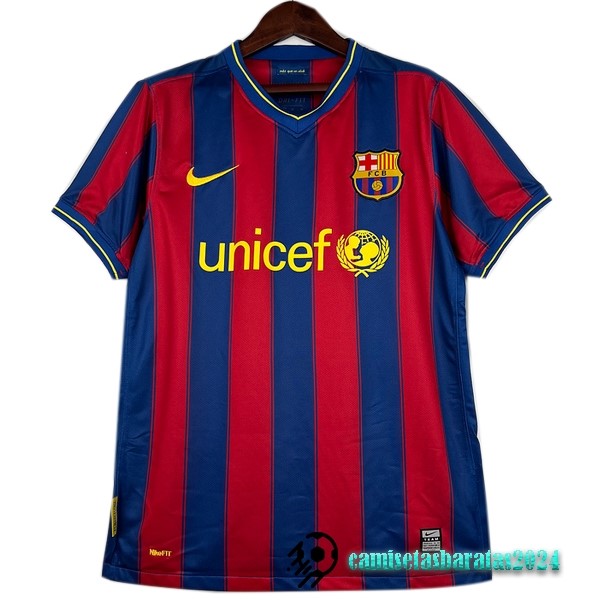 Replicas Casa Camiseta Barcelona Retro 2009 2010 Azul Rojo