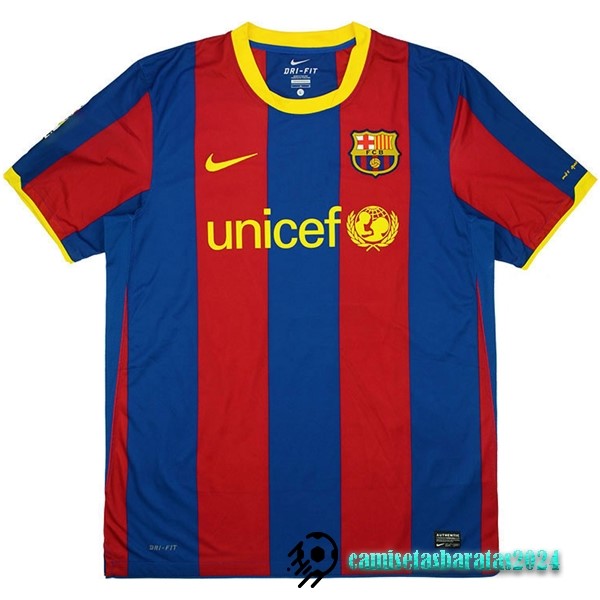 Replicas Casa Camiseta Barcelona Retro 2010 2011 Azul Rojo