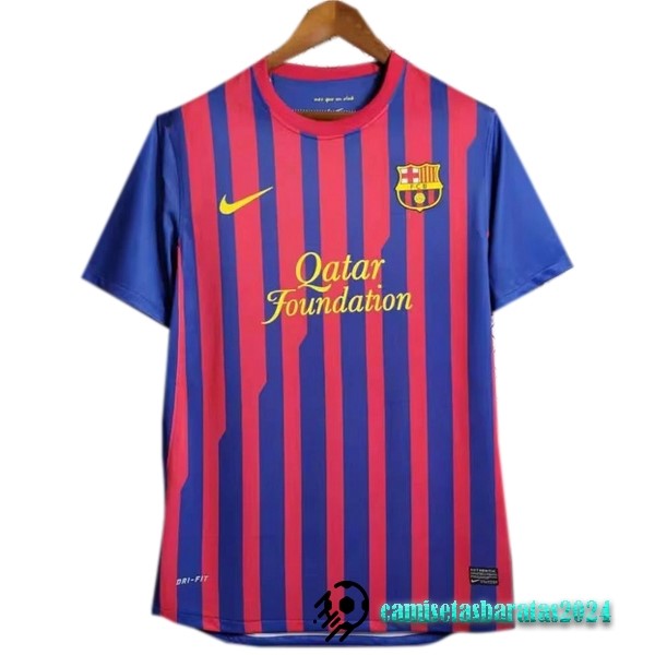 Replicas Casa Camiseta Barcelona Retro 2011 2012 Azul Rojo