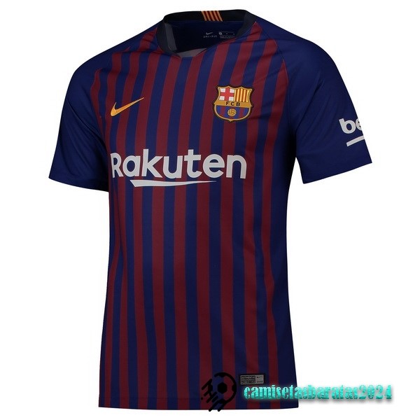 Replicas Casa Camiseta Barcelona Retro 2018 2019 Azul Rojo