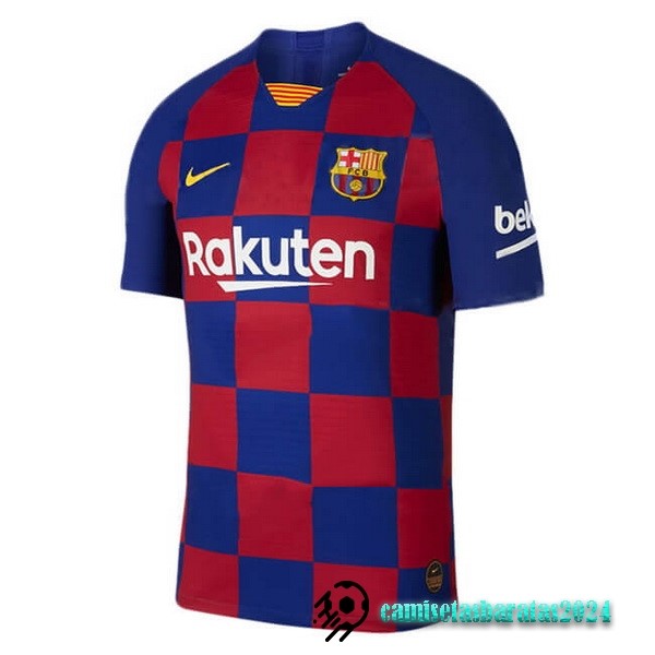 Replicas Casa Camiseta Barcelona Retro 2019 2020 Azul Rojo