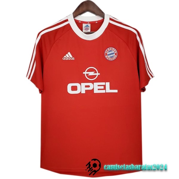 Replicas Casa Camiseta Bayern Múnich Retro 2001 2002 I Rojo