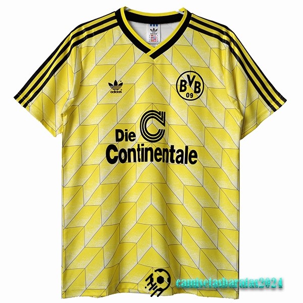 Replicas Casa Camiseta Borussia Dortmund Retro 1988 Amarillo
