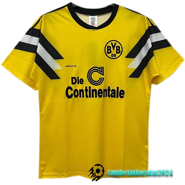 Replicas Casa Camiseta Borussia Dortmund Retro 1989 Amarillo