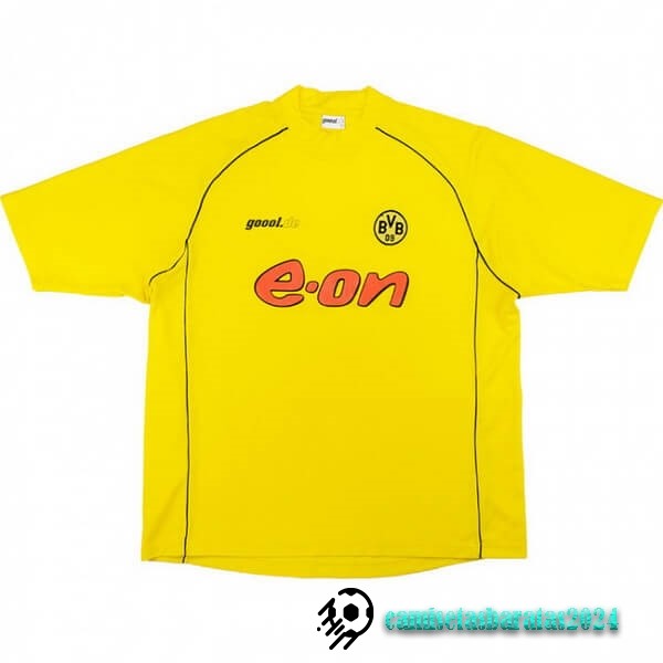 Replicas Casa Camiseta Borussia Dortmund Retro 2002 Amarillo