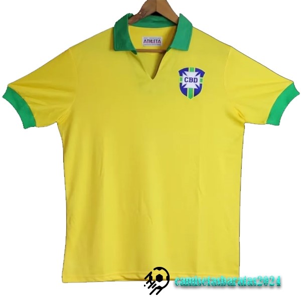 Replicas Casa Camiseta Brasil Retro 1958 I Amarillo