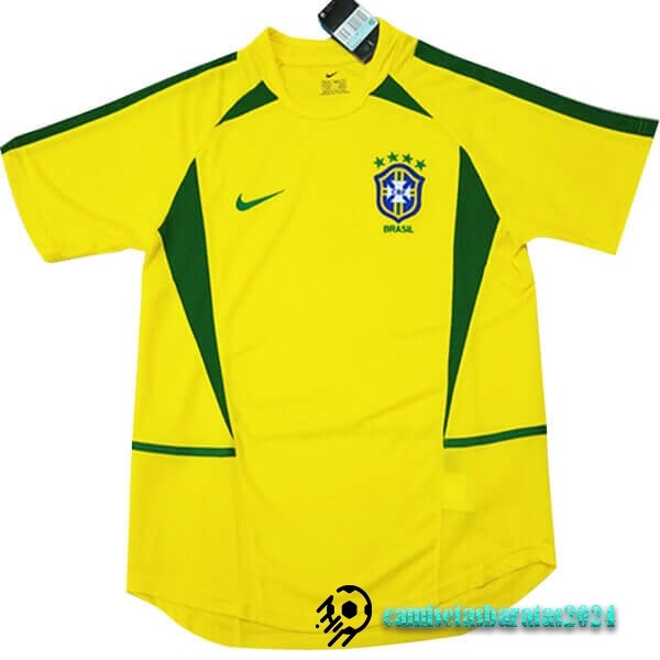 Replicas Casa Camiseta Brasil Retro 2002 Amarillo