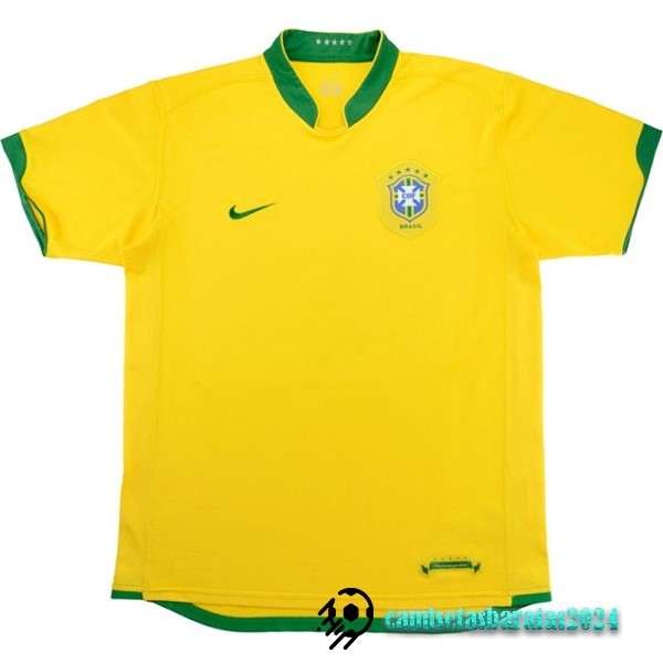 Replicas Casa Camiseta Brasil Retro 2006 Amarillo