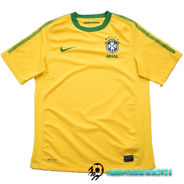 Replicas Casa Camiseta Brasil Retro 2010 Amarillo