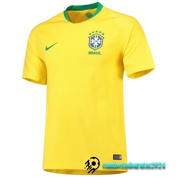 Replicas Casa Camiseta Brasil Retro 2018 Amarillo