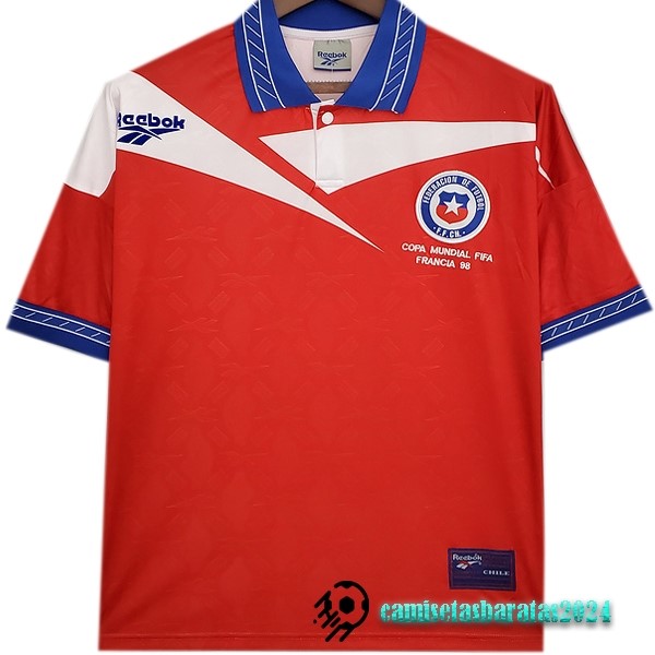 Replicas Casa Camiseta Chile Retro 1998 Rojo