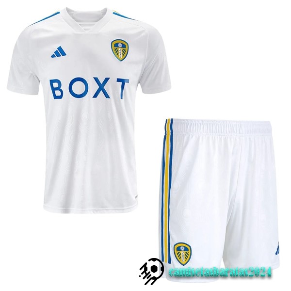 Replicas Casa Camiseta Conjunto De Hombre Leeds United 2023 2024 Blanco