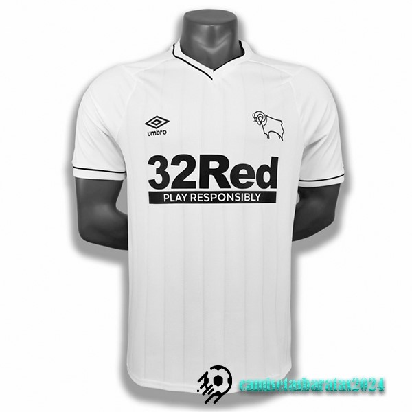 Replicas Casa Camiseta Derby County Retro 2020 2021 Blanco