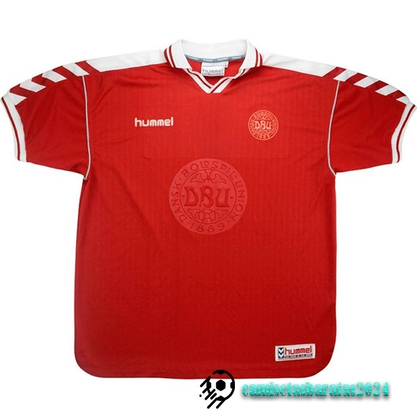 Replicas Casa Camiseta Dinamarca Retro 1998 Rojo