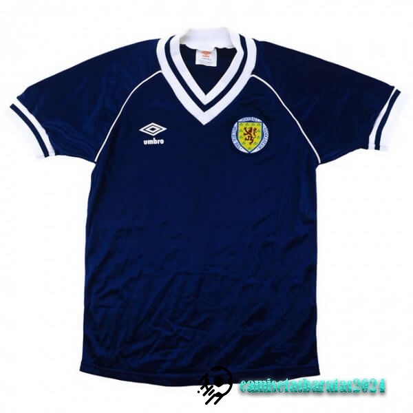 Replicas Casa Camiseta Escocia Retro 1982 Azul