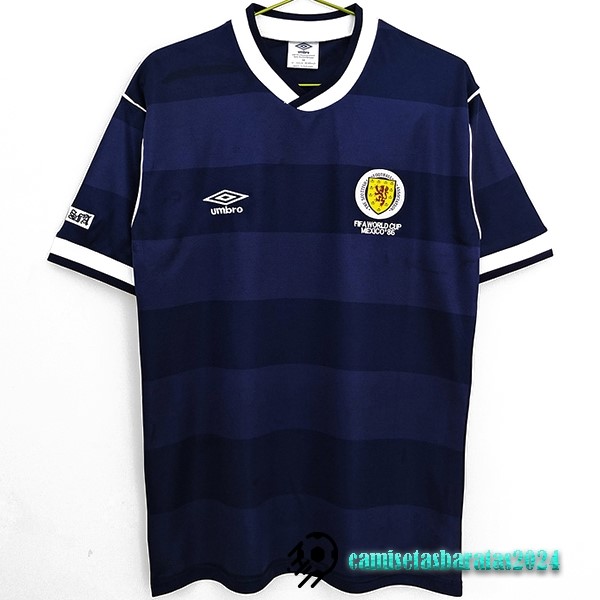 Replicas Casa Camiseta Escocia Retro 1987 1988 Azul