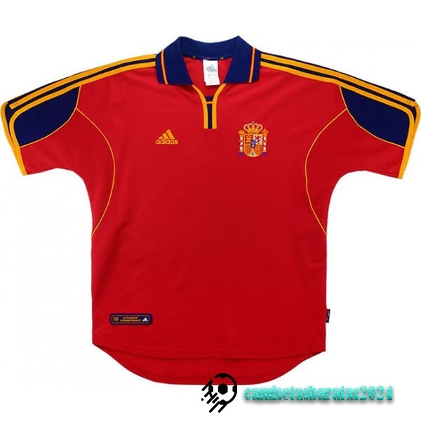Replicas Casa Camiseta España Retro 2000 Rojo