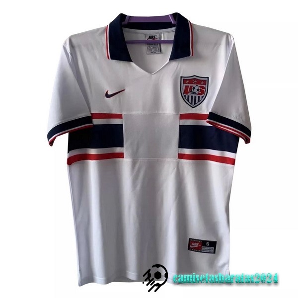 Replicas Casa Camiseta Estados Unidos Retro 1995 Blanco